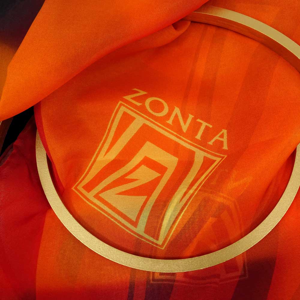 Κασκόλ Zonta από Μετάξι Κρεπ για τον Σύλλογο Zonta